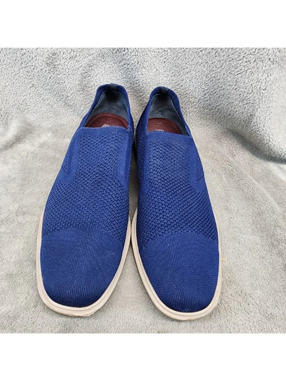 Mark Nason Shoes Mens Size 11 Navy Blue DressKnit Slip On Loafers *Read*
